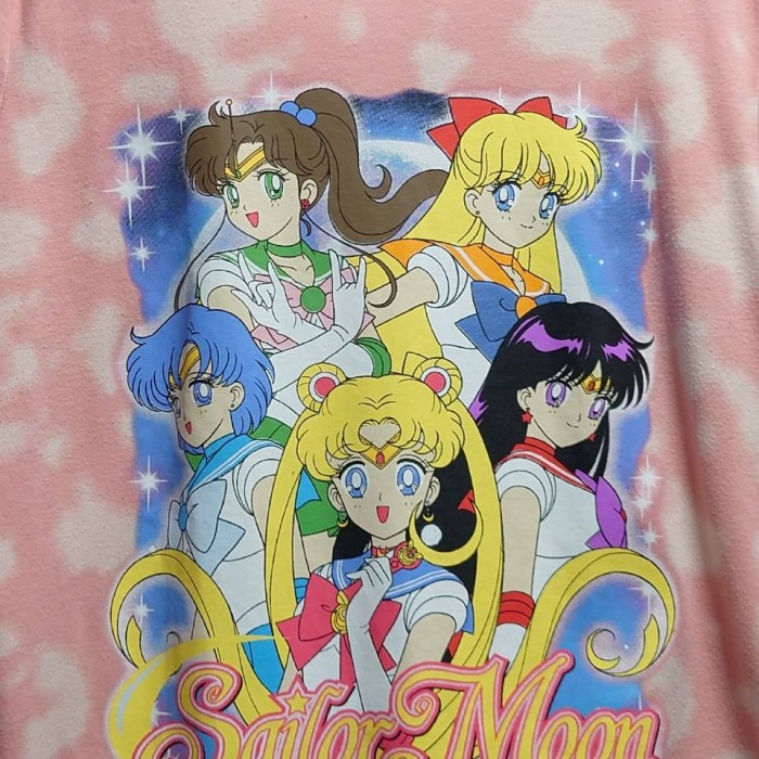 Sailor Moon タイダイ プリント Tシャツ ピンク系 L 半袖 セーラームーン | Vintage.City 빈티지숍, 빈티지 코디 정보