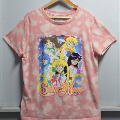Sailor Moon タイダイ プリント Tシャツ ピンク系 L 半袖 セーラームーン | Vintage.City 古着屋、古着コーデ情報を発信