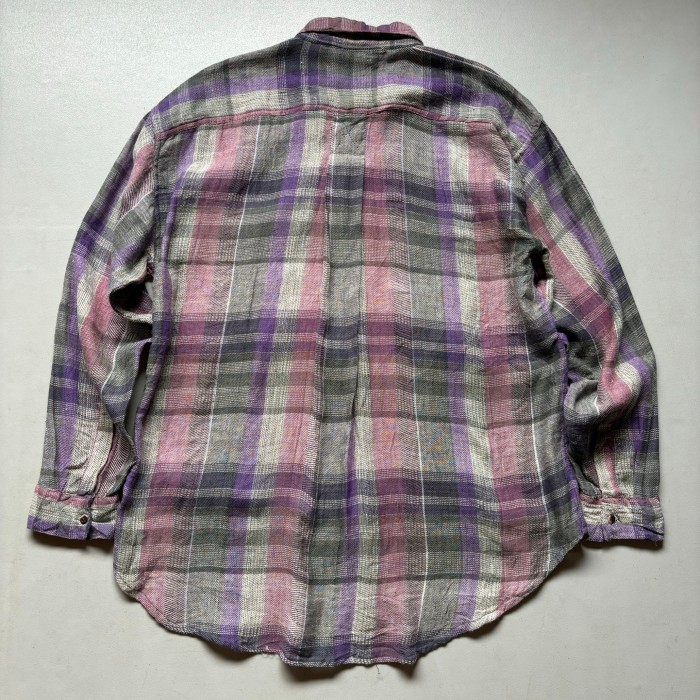 90s GOOUCH check L/S shirt “size M” 90年代 グーチ チェックシャツ 長袖シャツ | Vintage.City 빈티지숍, 빈티지 코디 정보