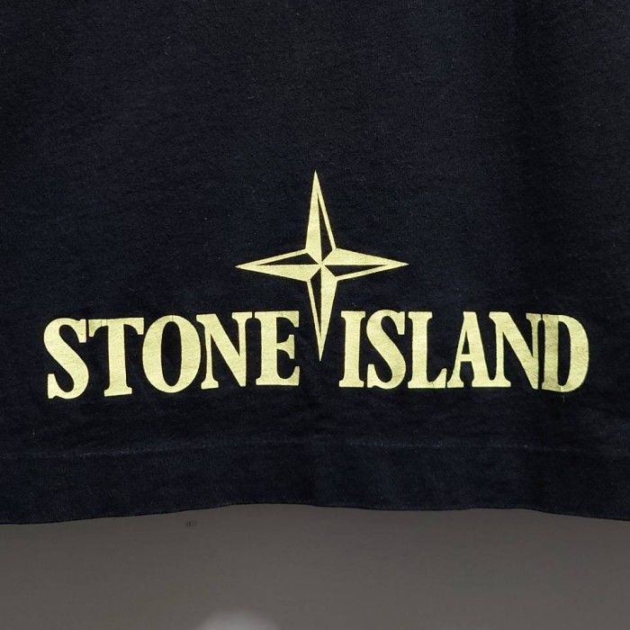 STONE ISLAND MIXED YARN JACQUARD CAMO Tシャツ ブラック M 半袖 ロゴプリント ストーンアイランド | Vintage.City 빈티지숍, 빈티지 코디 정보
