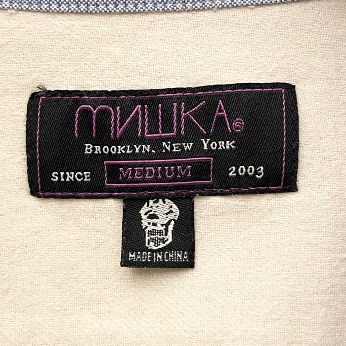 MISHKA 長袖コットンシャツ アイボリー Mサイズ | Vintage.City 古着屋、古着コーデ情報を発信