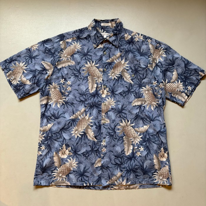 Pierre Cardin All-over pattern S/S shirt “size L” ピエールカルダン 総柄 半袖シャツ パイナップル柄 | Vintage.City 빈티지숍, 빈티지 코디 정보