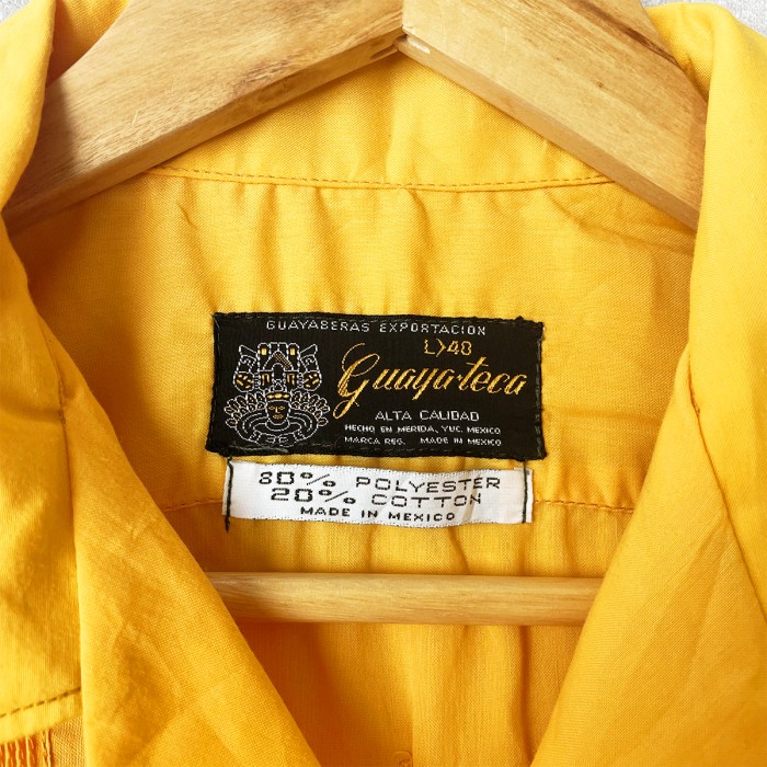 【Guaya-teco】"70's" ビンテージキューバシャツ 刺繍＆ピンタック グァジャベーラ メキシコ製 | Vintage.City 빈티지숍, 빈티지 코디 정보