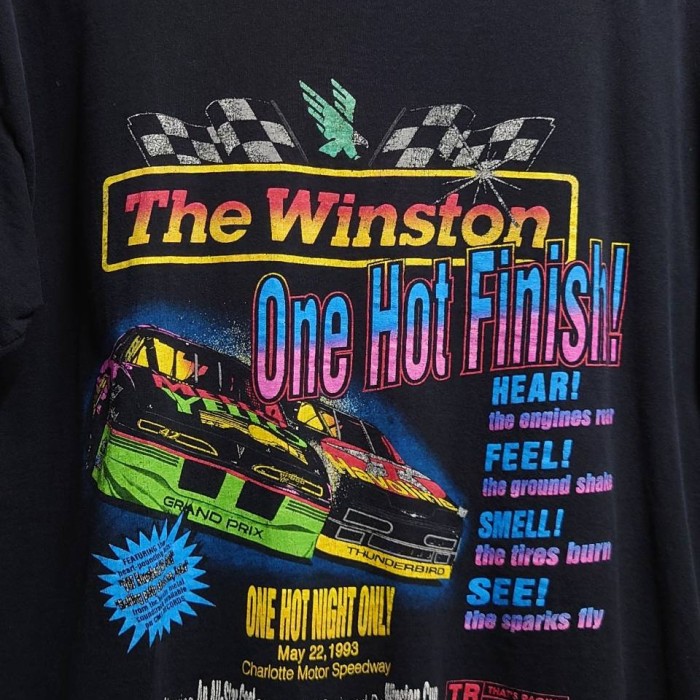 1993’s The Winston “One Hot Finish” レーシングプリント Tシャツ ブラック L USA製 | Vintage.City 古着屋、古着コーデ情報を発信