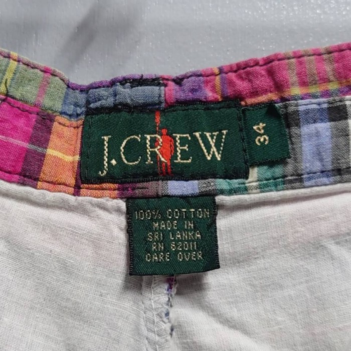 90’s J.CREW 巨人タグ パッチワーク チェック ショーツ 34インチ | Vintage.City 古着屋、古着コーデ情報を発信
