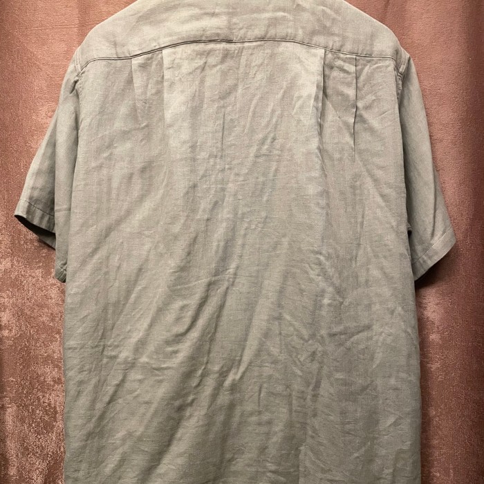 MADE IN JAPAN製 Godem 半袖刺繍開襟シャツ カーキ×ネイビー 3サイズ | Vintage.City 古着屋、古着コーデ情報を発信