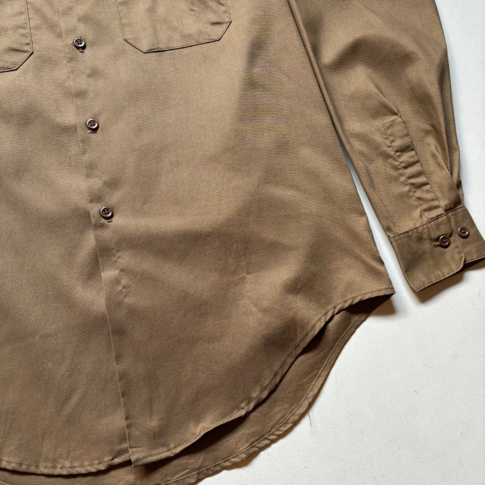 70s BIG MAC L/S work shirt “size 15 1/2” 70年代 ビッグマック 長袖シャツ ワークシャツ 茶色 | Vintage.City 빈티지숍, 빈티지 코디 정보
