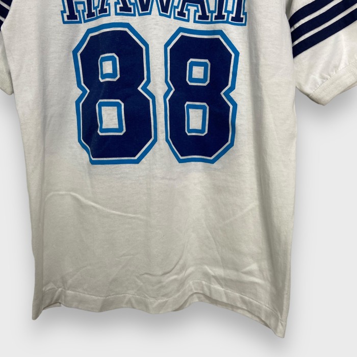 80s USA製 ナンバリングフットボールTシャツ ハワイロゴ 88 白 紺 M | Vintage.City 빈티지숍, 빈티지 코디 정보