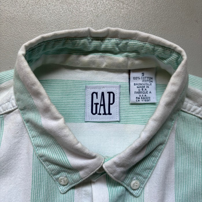 90s〜 OLD GAP stripe S/S shirt “size S” 90年代 オールドギャップ ストライプシャツ | Vintage.City 古着屋、古着コーデ情報を発信