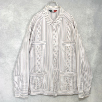 stripe pattern cotton cuba l/s shirt | Vintage.City 古着屋、古着コーデ情報を発信