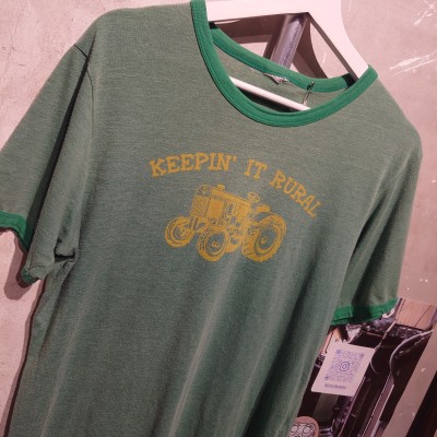 ８０年代　リンガーTシャツ　M相当　グリーン系　コットン、ポリ　2837 | Vintage.City 古着屋、古着コーデ情報を発信