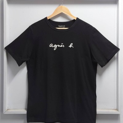 agnes b. homme ロゴプリント Tシャツ ブラック サイズ3 半袖 アニエスベーオム 日本製 | Vintage.City 古着屋、古着コーデ情報を発信