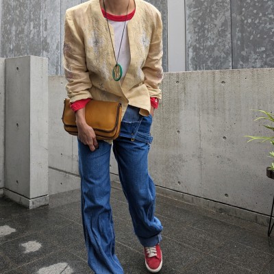 Japan vintage linen embroidery Jacket | Vintage.City 古着屋、古着コーデ情報を発信