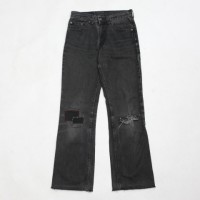 90's リーバイス 517 ブーツカット ブラックデニムパンツ Levi's Boot Cut Black Denim Pants # | Vintage.City 빈티지숍, 빈티지 코디 정보