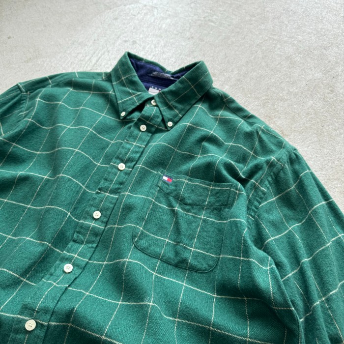 90s Tommy Hilfiger flannel shirt | Vintage.City 빈티지숍, 빈티지 코디 정보