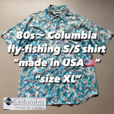 80s〜 Columbia fly-fishing S/S shirt “made in USA🇺🇸” “size XL” 80年代 90年代 コロンビア フライフィッシング 半袖シャツ 水色シャツ | Vintage.City 빈티지숍, 빈티지 코디 정보
