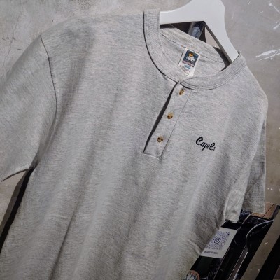 anvil(アンビル)ヘンリーネックTシャツ　Lサイズ　USA製　グレー　コットン　2674 | Vintage.City 빈티지숍, 빈티지 코디 정보