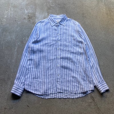 Linen striped long sleeve shirt リネン　長袖シャツ　ストライプ　 | Vintage.City Vintage Shops, Vintage Fashion Trends