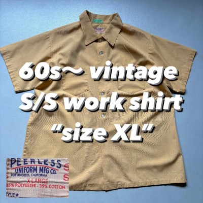 60s〜 vintage S/S work shirt “size XL” 60年代 ビンテージ 半袖シャツ ワークシャツ | Vintage.City 빈티지숍, 빈티지 코디 정보