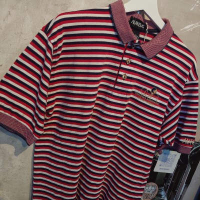 AUREUS(アウレウス)　ポロシャツ　Lサイズ　USA製　レッド系　コットン　2859 | Vintage.City 빈티지숍, 빈티지 코디 정보