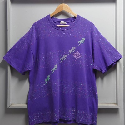 90’s GECKO HAWAII シングルステッチ ペイント Tシャツ パープル XL 半袖 | Vintage.City 빈티지숍, 빈티지 코디 정보