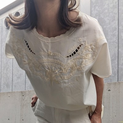 90's Cotton embroidery race blouse | Vintage.City Vintage Shops, Vintage Fashion Trends