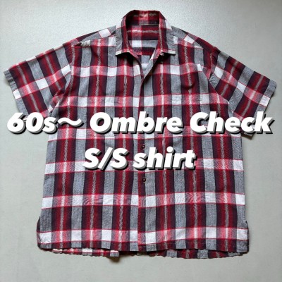 60s〜 Ombre Check S/S shirt  ヴィンテージ ビンテージ オンブレチェックシャツ 赤ベース | Vintage.City 빈티지숍, 빈티지 코디 정보
