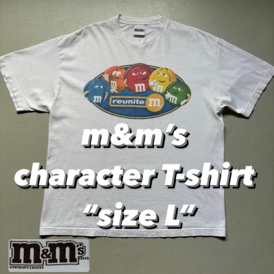 m&m’s character T-shirt “size L” エムアンドエムズ キャラクター プリントTシャツ 白 半袖 | Vintage.City 빈티지숍, 빈티지 코디 정보