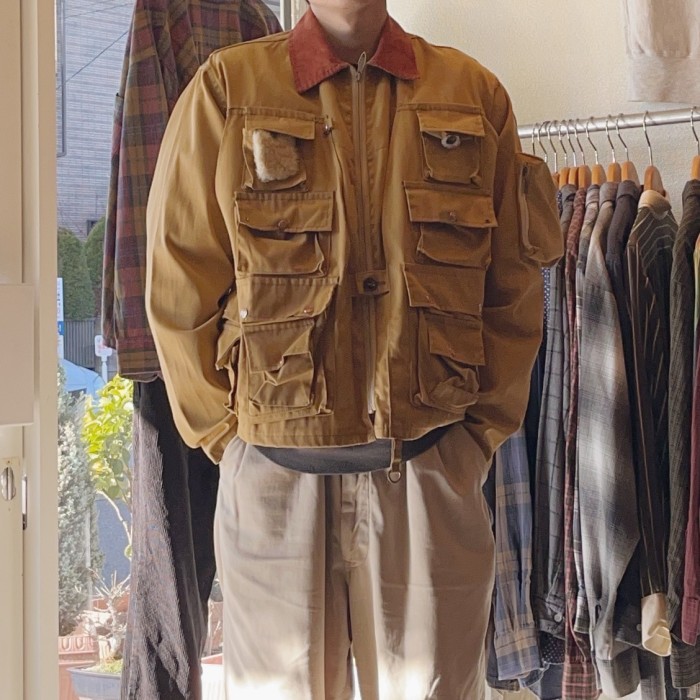 70's Ideal Browntwill Fishing Jacket | Vintage.City 古着屋、古着コーデ情報を発信