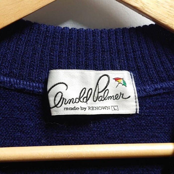 90’s Arnold Palmer ロゴ刺繍 Vネック ウール ニットセーター | Vintage.City 古着屋、古着コーデ情報を発信