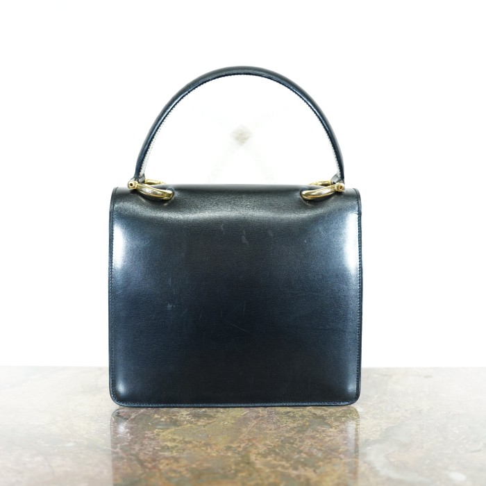 VINTAGE CELINE DOUBLE FRAP LEATHER HAND BAG MADE IN ITALY/ヴィンテージセリーヌダブルフラップレザーハンドバッグ | Vintage.City 古着屋、古着コーデ情報を発信