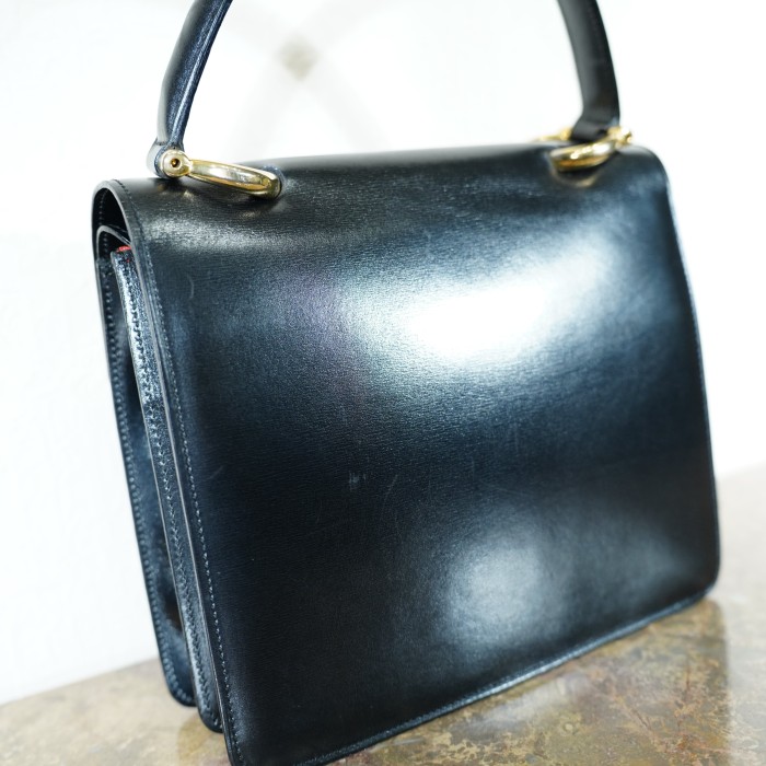 VINTAGE CELINE DOUBLE FRAP LEATHER HAND BAG MADE IN ITALY/ヴィンテージセリーヌダブルフラップレザーハンドバッグ | Vintage.City 古着屋、古着コーデ情報を発信