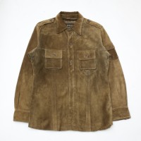GUESS スウェードレザー ミリタリーシャツ Suede Leather Military Shirt# | Vintage.City 古着屋、古着コーデ情報を発信