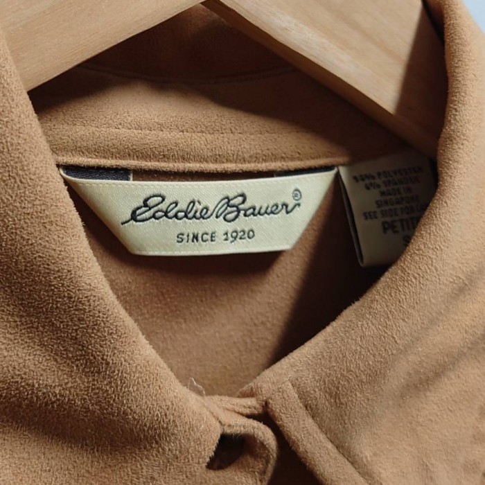 00’s Eddie Bauer 白タグ フェイクスウェード シャツ キャメル | Vintage.City 古着屋、古着コーデ情報を発信