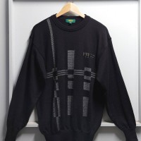 90’s KENZO GOLF ロゴ刺繍 ウール ニット セーター ブラック | Vintage.City 빈티지숍, 빈티지 코디 정보