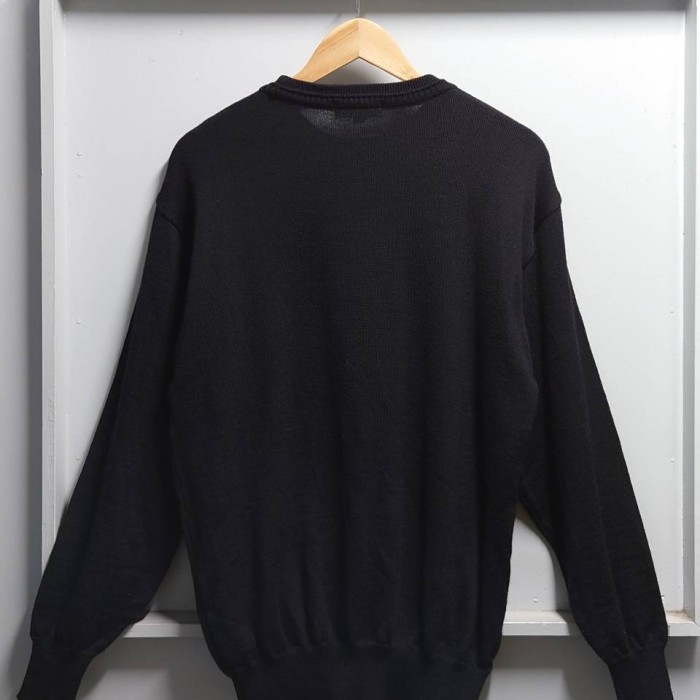 90’s KENZO GOLF ロゴ刺繍 ウール ニット セーター ブラック | Vintage.City 古着屋、古着コーデ情報を発信