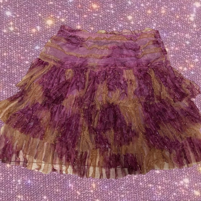 y2k early 2000's fairy grunge/ dark boho / ethnic core  Tie dye Tiered frills mini skirts | Vintage.City 古着屋、古着コーデ情報を発信