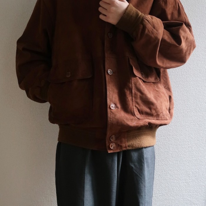 VERA PELLE A-1 TYPE Leather Suède Jacket " made in ITALY " | Vintage.City 古着屋、古着コーデ情報を発信