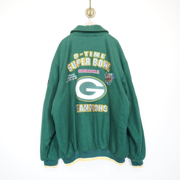 *SPECIAL ITEM* USA VINTAGE NFL MULTI EMBLEM EMBROIDERY DESIGN WOOL STADIUM JUMPER/アメリカ古着マルチエンブレム刺繍デザインウールスタジャン | Vintage.City 古着屋、古着コーデ情報を発信