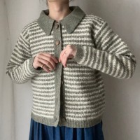 border knit cardigan | Vintage.City 빈티지숍, 빈티지 코디 정보
