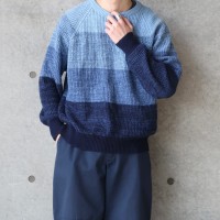 Barnaby Acryl Knit Sweater Blue Gradation | Vintage.City Vintage Shops, Vintage Fashion Trends