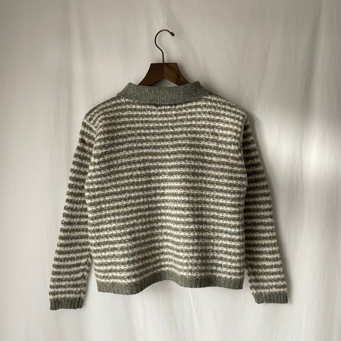 border knit cardigan | Vintage.City 古着屋、古着コーデ情報を発信