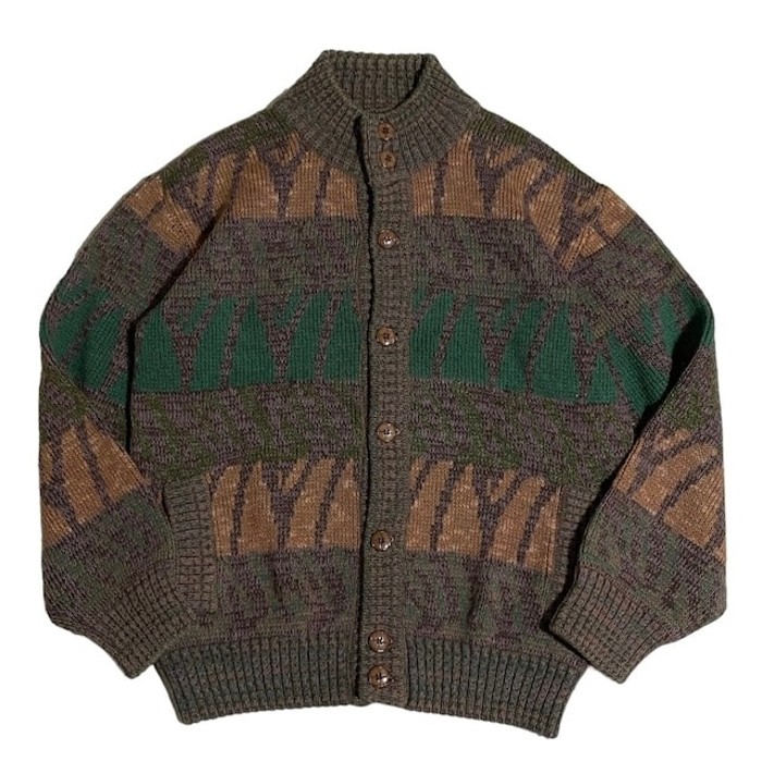 " Euro made " Knit Jacket All-over pattern | Vintage.City 古着屋、古着コーデ情報を発信