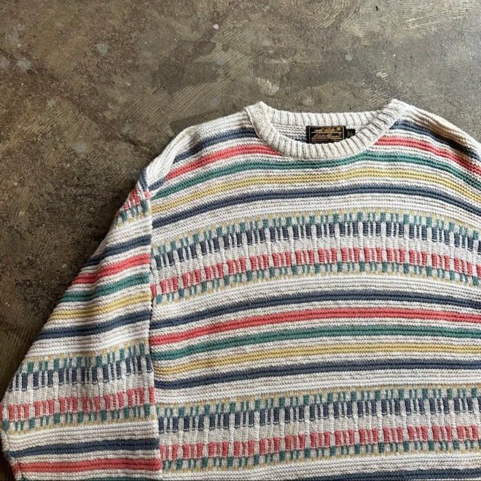 80s Eddie Bauer mulch border cotton knit | Vintage.City 빈티지숍, 빈티지 코디 정보