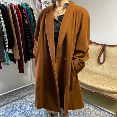 Vintage New Wool 100% Long Coat Camel | Vintage.City 古着屋、古着コーデ情報を発信