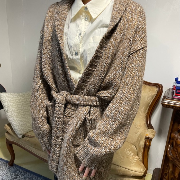 Agnes b Knit Long Cardigan Alpaca made in France | Vintage.City 古着屋、古着コーデ情報を発信