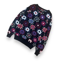 90s "JEFFREY BANKS“ wool flower knit / 90年代 ジェフリーバンクス フラワー デザインニット ウール | Vintage.City 古着屋、古着コーデ情報を発信