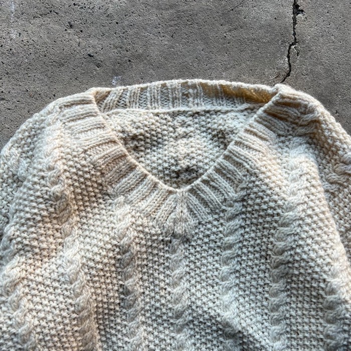 vintage fisherman Vneck knit | Vintage.City 빈티지숍, 빈티지 코디 정보