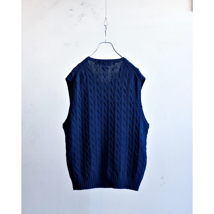 Vintage “Polo Ralph Lauren” Cable Knit Vest | Vintage.City 古着屋、古着コーデ情報を発信