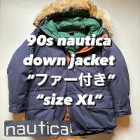 90s nautica down jacket “ファー付き” “size XL” 90年代 ノーティカ ノーチカ ダウンジャケット | Vintage.City 빈티지숍, 빈티지 코디 정보